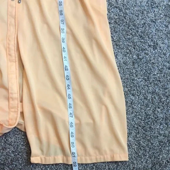 Vintage PhilMaid peach/orange button from house coat - Picture 8 of 8